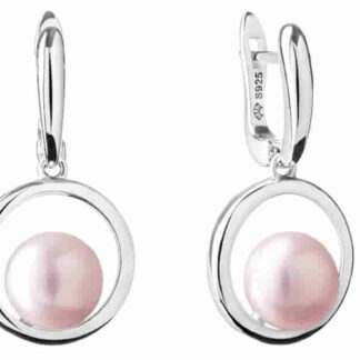 Casual Perlenohrhänger lavendel rund 8.5-9 mm, Englischer Verschluss, Gaura Pearls, Estland*