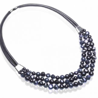 Gaura Pearls Collier - Onyx, Aventurin, 56 cm, Stahl*