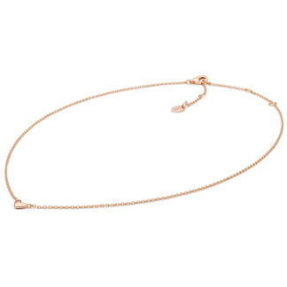 Gaura Pearls Halskette - Herzchen, 38-45 cm, 585 Roségold plattiert*