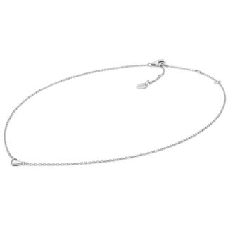 Gaura Pearls Halskette - Herzchen, 38-45 cm, 925 Silber, rhodiniert*