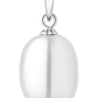 Gaura Pearls Perlenanhänger - weiß, tropfen,925 Silber*