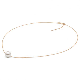 Gaura Pearls Perlenkette - weiß, 42 cm, 585 Roségold*