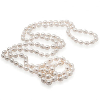 Gaura Pearls Perlenkette - weiß, reis, 120 cm*