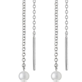 Gaura Pearls Perlenohrhänger - weiß, 5 mm, 925 Silber*