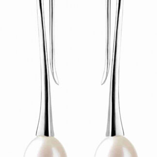 Gaura Pearls Perlenohrhänger - weiß, 8 mm, 925 Silber*