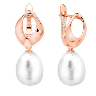 Gaura Pearls Perlenohrringe - Kasumi like-Perle, 11 mm, weiß, 585 Roségold plattiert*