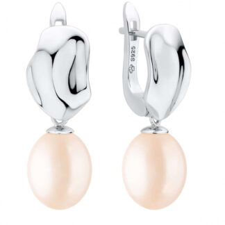 Gaura Pearls Perlenohrringe - rosa, reis, 925 Silber*