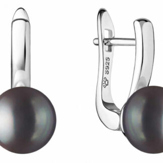 Gaura Pearls Perlenohrringe - schwarz, 925 Silber*