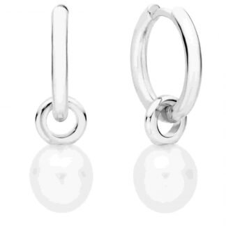 Gaura Pearls Perlenohrringe - weiß, Creole, 925 Silber*