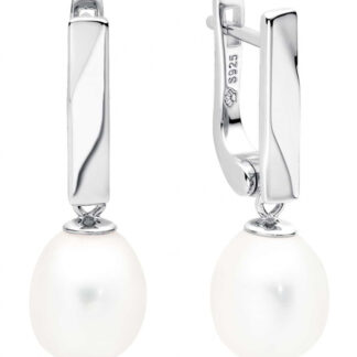 Gaura Pearls Perlenohrringe - weiß, reis, modern,  925 Silber*