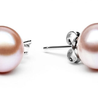 Gaura Pearls Perlenohrstecker - lavendel, 10 mm, 925 Silber*