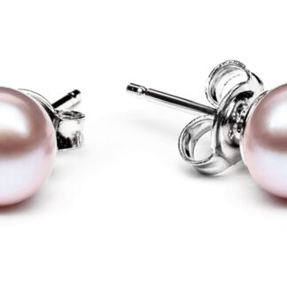 Gaura Pearls Perlenohrstecker - lavendel, 7 mm, 925 Silber*