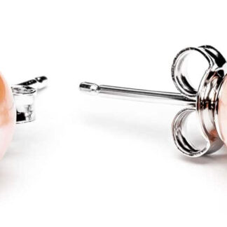 Gaura Pearls Perlenohrstecker - rosa, 10 mm, 925 Silber*
