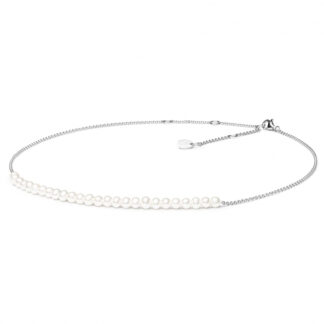 Gaura Pearls Silberkette - weiß, 38-43 cm, 925 Silber*