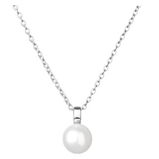 Gaura Pearls Silberkette - weiß, 40-49 cm, 925 Silber*