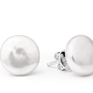 Moderner stylischer Perlenohrstecker schwarz barock, 11-12 mm, Sicherheitsverschluss 925er Silber, Gaura Pearls, Estland*