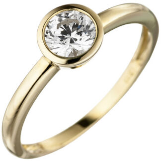 SIGO Damen Ring 333 Gold Gelbgold 1 Zirkonia Goldring*